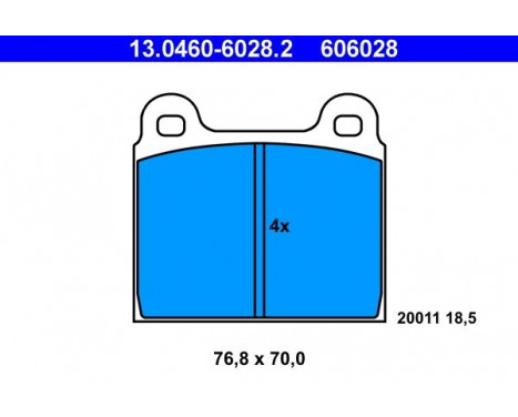 Brake Pad Set, disc brake 13.0460-6028.2 ATE, Image 2