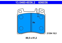 Brake pad set, disc brake 13.0460-6036.2 ATE