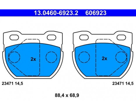 Brake Pad Set, disc brake 13.0460-6923.2 ATE, Image 2