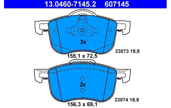 Brake Pad Set, disc brake 13.0460-7145.2 ATE, Image 2