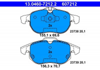 Brake Pad Set, disc brake 13.0460-7212.2 ATE