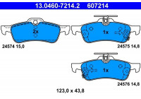 Brake Pad Set, disc brake 13.0460-7214.2 ATE