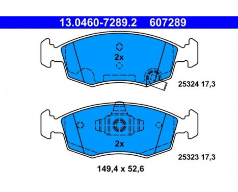 Brake Pad Set, disc brake 13.0460-7289.2 ATE, Image 2