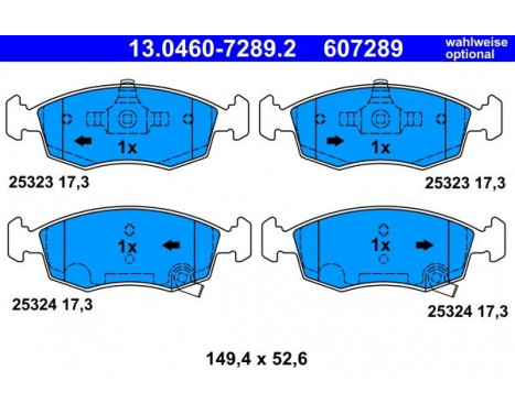Brake Pad Set, disc brake 13.0460-7289.2 ATE, Image 3