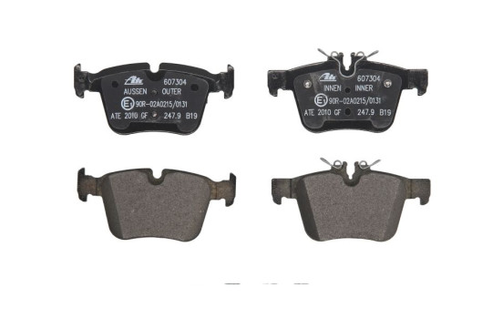 Brake Pad Set, disc brake 13.0460-7304.2 ATE