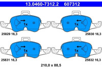 Brake Pad Set, disc brake 13.0460-7312.2 ATE