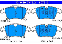 Brake Pad Set, disc brake 13.0460-7313.2 ATE