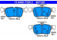 Brake Pad Set, disc brake 13.0460-7320.2 ATE