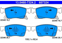 Brake Pad Set, disc brake 13.0460-7324.2 ATE