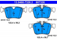 Brake Pad Set, disc brake 13.0460-7326.2 ATE