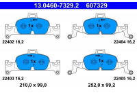 Brake Pad Set, disc brake 13.0460-7329.2 ATE