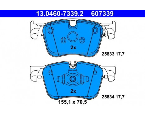 Brake Pad Set, disc brake 13.0460-7339.2 ATE