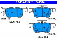 Brake Pad Set, disc brake 13.0460-7346.2 ATE