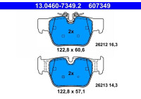 Brake pad set, disc brake 13.0460-7349.2 ATE