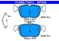 Brake pad set, disc brake 13.0460-7354.2 ATE
