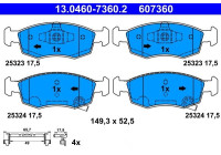 Brake pad set, disc brake 13.0460-7360.2 ATE
