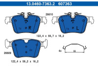 Brake pad set, disc brake 13.0460-7363.2 ATE