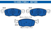 Brake pad set, disc brake 13.0460-7365.2 ATE