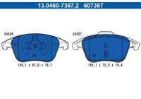 Brake pad set, disc brake 13.0460-7367.2 ATE