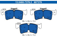 Brake pad set, disc brake 13.0460-7376.2 ATE