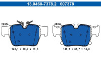 Brake pad set, disc brake 13.0460-7378.2 ATE
