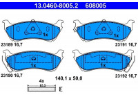 Brake Pad Set, disc brake 13.0460-8005.2 ATE