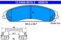 Brake pad set, disc brake 13.0460-8018.2 ATE