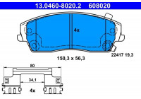 Brake pad set, disc brake 13.0460-8020.2 ATE