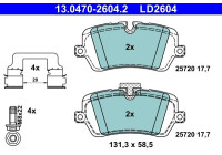 Brake pad set, disc brake 13.0470-2604.2 ATE