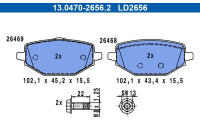 Brake pad set, disc brake 13.0470-2656.2 ATE