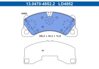 Brake pad set, disc brake 13.0470-4852.2 ATE