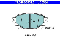 Brake pad set, disc brake 13.0470-5534.2 ATE