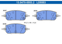 Brake pad set, disc brake 13.0470-5553.2 ATE