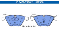 Brake pad set, disc brake 13.0470-7306.2 ATE