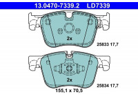 Brake pad set, disc brake 13.0470-7339.2 ATE