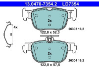 Brake pad set, disc brake 13.0470-7354.2 ATE