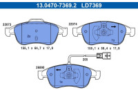 Brake pad set, disc brake 13.0470-7369.2 ATE