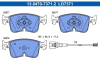 Brake pad set, disc brake 13.0470-7371.2 ATE