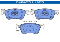 Brake pad set, disc brake 13.0470-7374.2 ATE