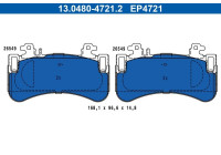 Brake pad set, disc brake 13.0480-4721.2 ATE