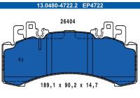 Brake pad set, disc brake 13.0480-4722.2 ATE
