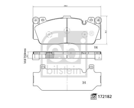 Brake Pad Set, disc brake 172182 FEBI, Image 3