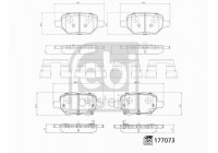 Brake Pad Set, disc brake 177073 FEBI