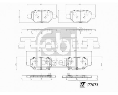 Brake Pad Set, disc brake 177073 FEBI