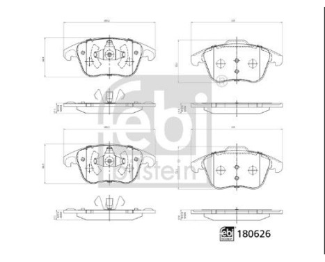 Brake pad set, disc brake 180626 FEBI