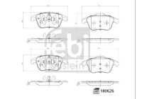 Brake pad set, disc brake 180626 FEBI
