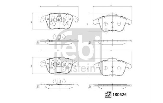 Brake pad set, disc brake 180626 FEBI
