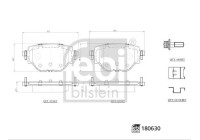 Brake pad set, disc brake 180630 FEBI