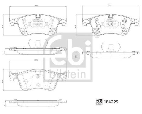 Brake pad set, disc brake 184229 FEBI, Image 2