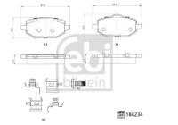 Brake pad set, disc brake 184234 FEBI